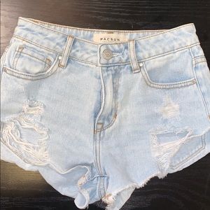 PacSun ripped jean shorts